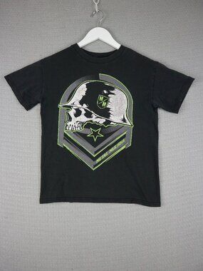 Metal Mulisha Skull Y2K Grunge Vintage Tee Distressed Thrashed Small